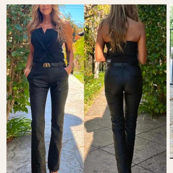 BEVY FLOG Pants - Bevy Flog Black Dafna Reptile Print Pants